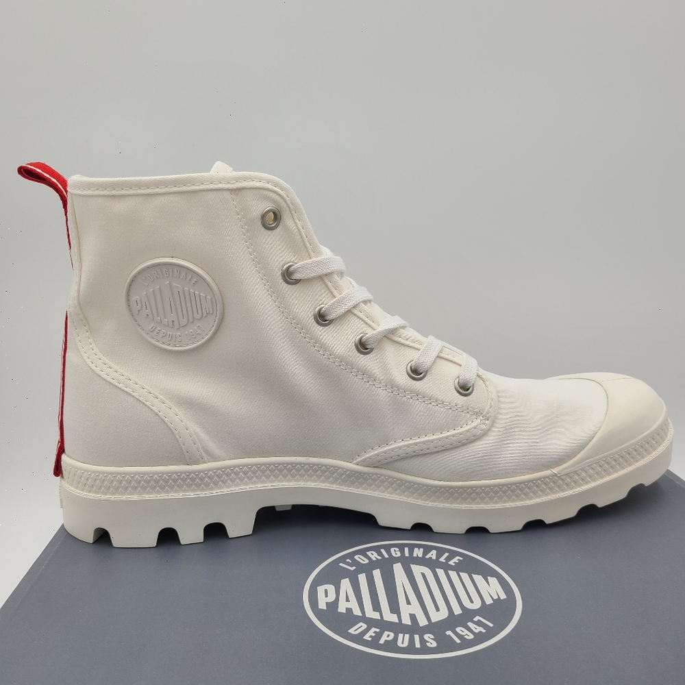 Palladium Pampa Hi Dare Unisex Boots | booties | Canvas White Man 11.5 Sneakers